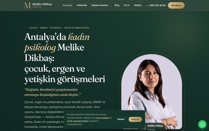 Melike Dikbaş web sitesi